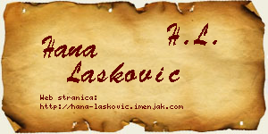 Hana Lasković vizit kartica